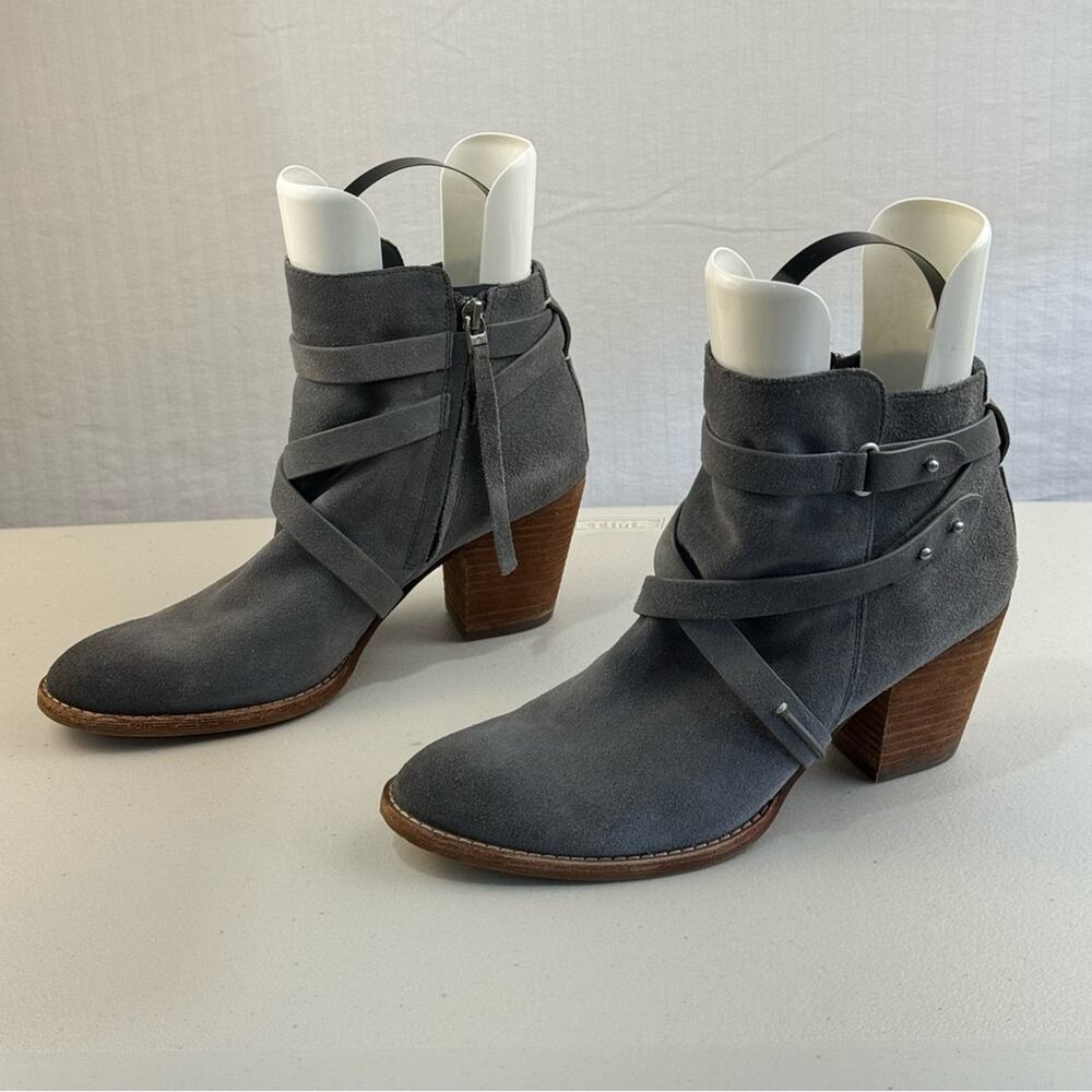 Sam Edelman Merton Western Booties Women’s Size 9.5 EUR 39.5 Suede Leather Boots